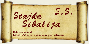 Stajka Šibalija vizit kartica